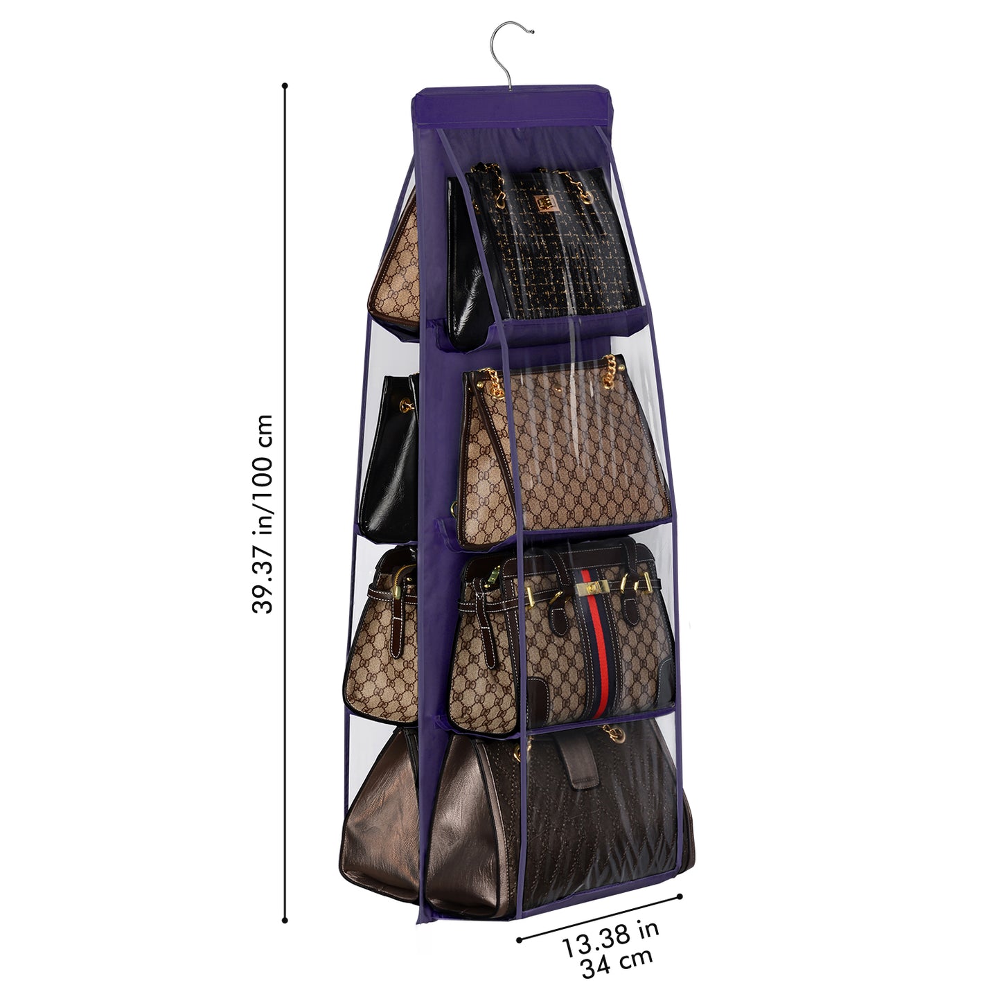 8-Pocket Foldable Handbag Organizer
