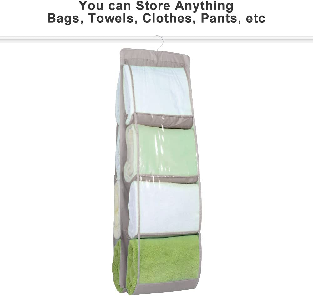2-Pack Handbag Hanging Organizer with 8 Pockets