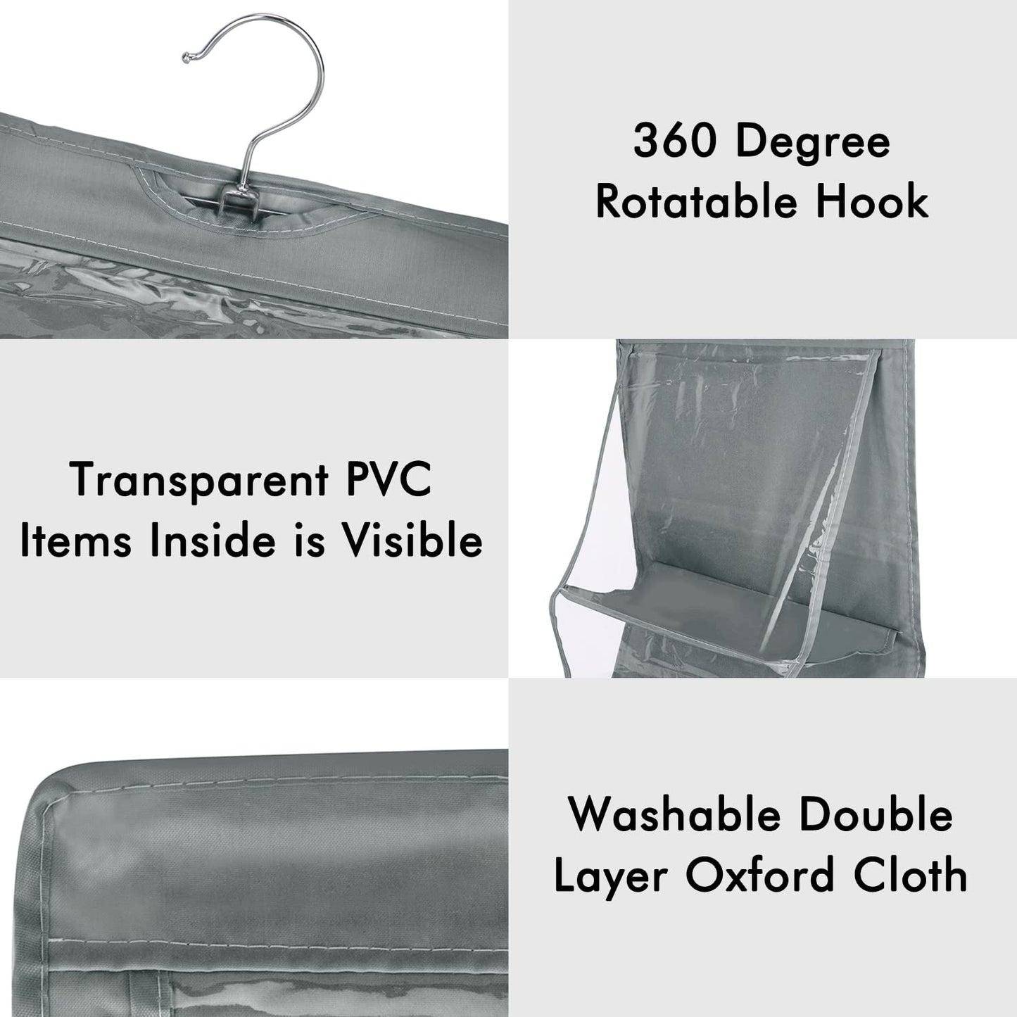 6 Pockets Foldable Handbag Hanging Organizer