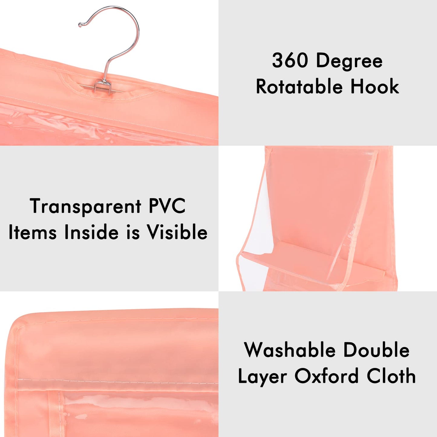6 Pockets Foldable Handbag Hanging Organizer