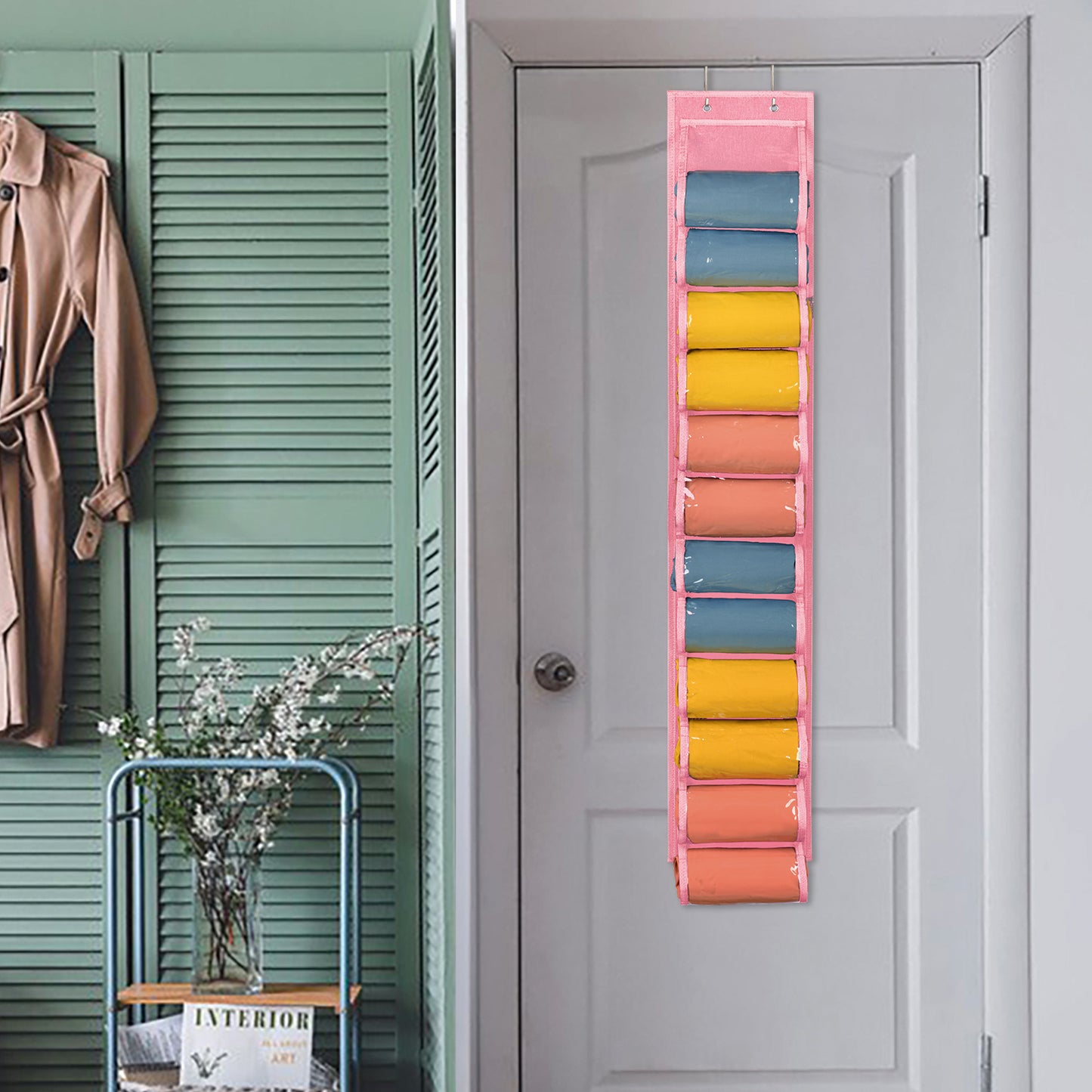 Hanging Yoga Legging Storage Organizer with 24 Pockets