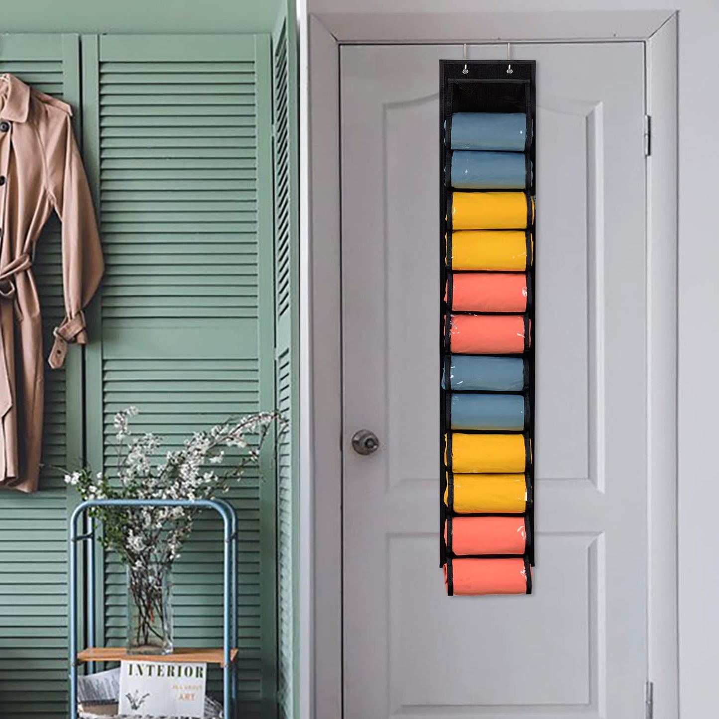 Hanging Yoga Legging Storage Organizer with 24 Pockets
