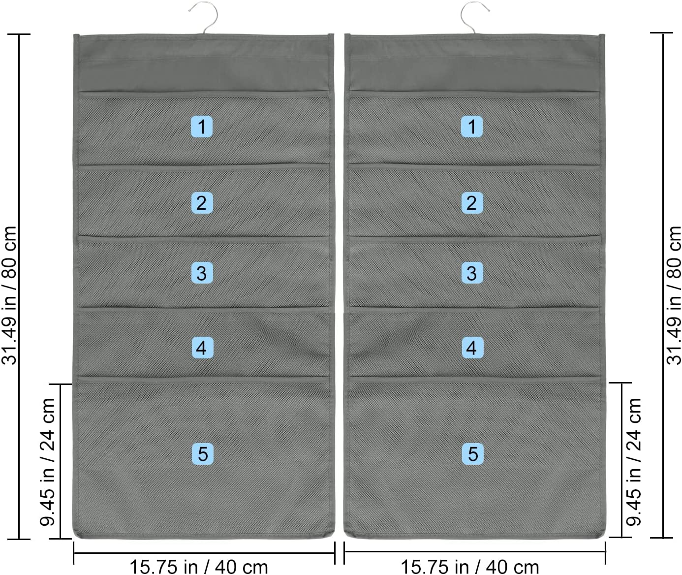 Closet Foldable Hanger Organizer with 10 Pockets
