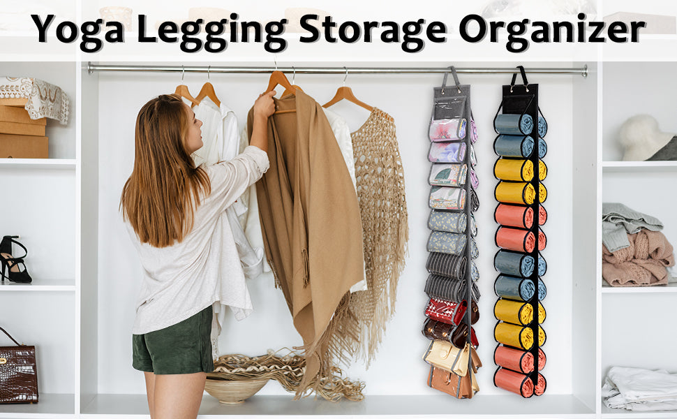 Hanging Yoga Legging Storage Organizer with 24 Pockets – Lirexusa