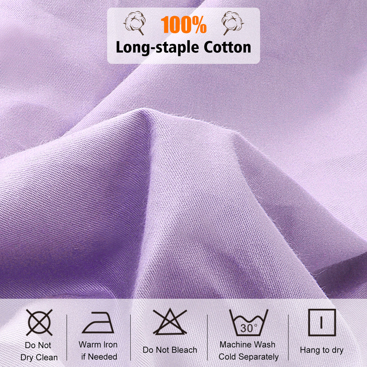 100% Cotton Fitted Sheet – 300 Thread Count Cooling & Breathable Deep Pocket Bed Sheet with Secure Elastic Fit for Hotel & Home, Twin/Twin XL/Full/Queen/King