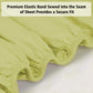 100% Cotton Fitted Sheet – 300 Thread Count Cooling & Breathable Deep Pocket Bed Sheet with Secure Elastic Fit for Hotel & Home, Twin/Twin XL/Full/Queen/King