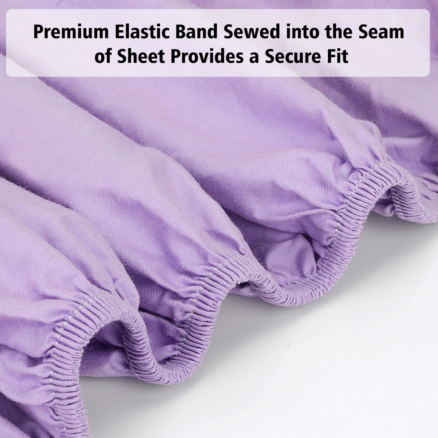 100% Cotton Fitted Sheet – 300 Thread Count Cooling & Breathable Deep Pocket Bed Sheet with Secure Elastic Fit for Hotel & Home, Twin/Twin XL/Full/Queen/King