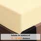 100% Cotton Fitted Sheet – 300 Thread Count Cooling & Breathable Deep Pocket Bed Sheet with Secure Elastic Fit for Hotel & Home, Twin/Twin XL/Full/Queen/King