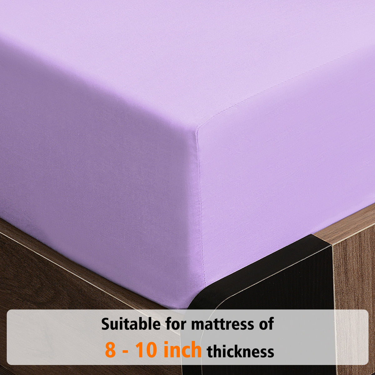 100% Cotton Fitted Sheet – 300 Thread Count Cooling & Breathable Deep Pocket Bed Sheet with Secure Elastic Fit for Hotel & Home, Twin/Twin XL/Full/Queen/King