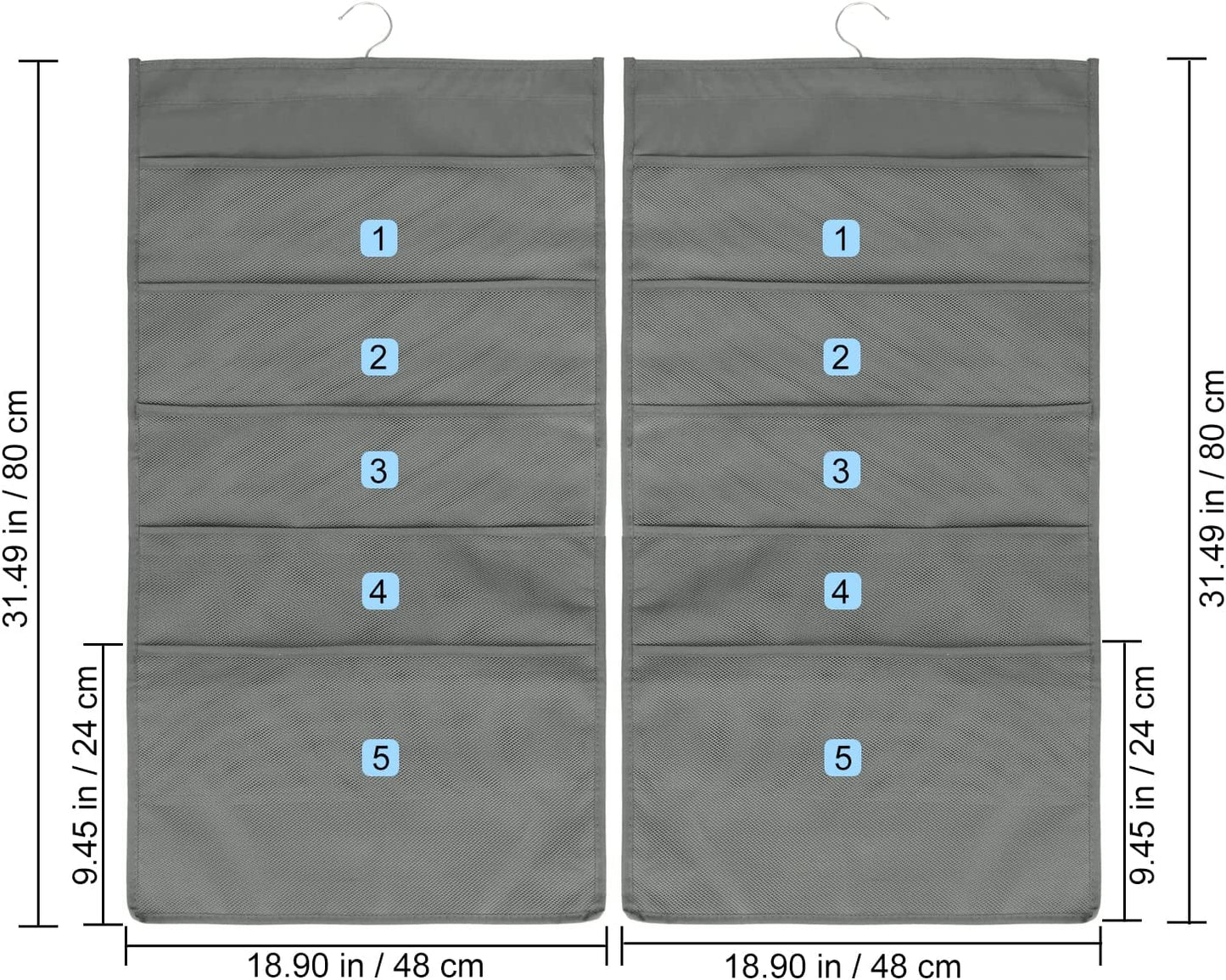 Closet Foldable Hanger Organizer with 10 Pockets